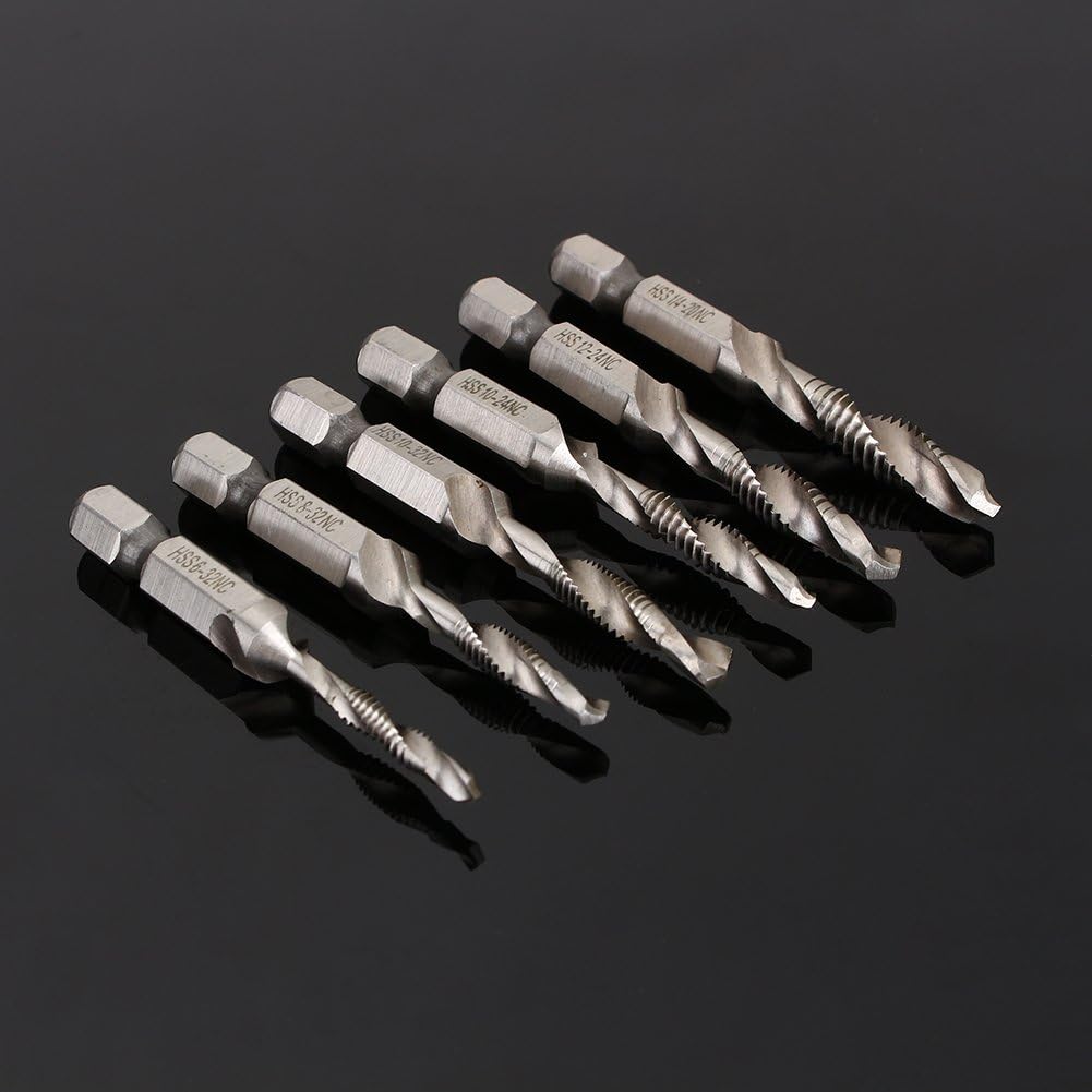 Screwdriver, 6.35 mm (1/4") screw plug, 6 pieces wrench