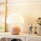 Dimmable LED Nightstand Lamp with Glass Shade