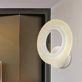 Modern LED Wall Mounted Light White Ring Wall Lamp with Acrylic Shade in Warm/White Light