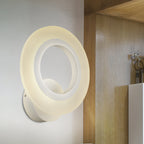 Modern LED Wall Mounted Light White Ring Wall Lamp with Acrylic Shade in Warm/White Light