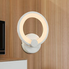 White Hoop Wall Spotlight Lighting Simple LED Acrylic Wall-Mounted Lamp Light for Corner