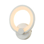 White Hoop Wall Spotlight Lighting Simple LED Acrylic Wall-Mounted Lamp Light for Corner