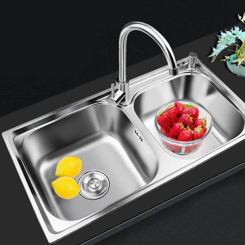 Classic Style Kitchen Sink Stainless Steel Kitchen Sink with Drainage Hole Kit