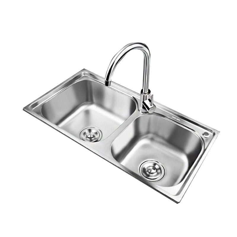 Classic Style Kitchen Sink Stainless Steel Kitchen Sink with Drainage Hole Kit