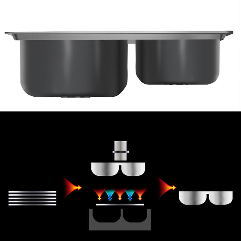 Classic Style Kitchen Sink Stainless Steel Kitchen Sink with Drainage Hole Kit