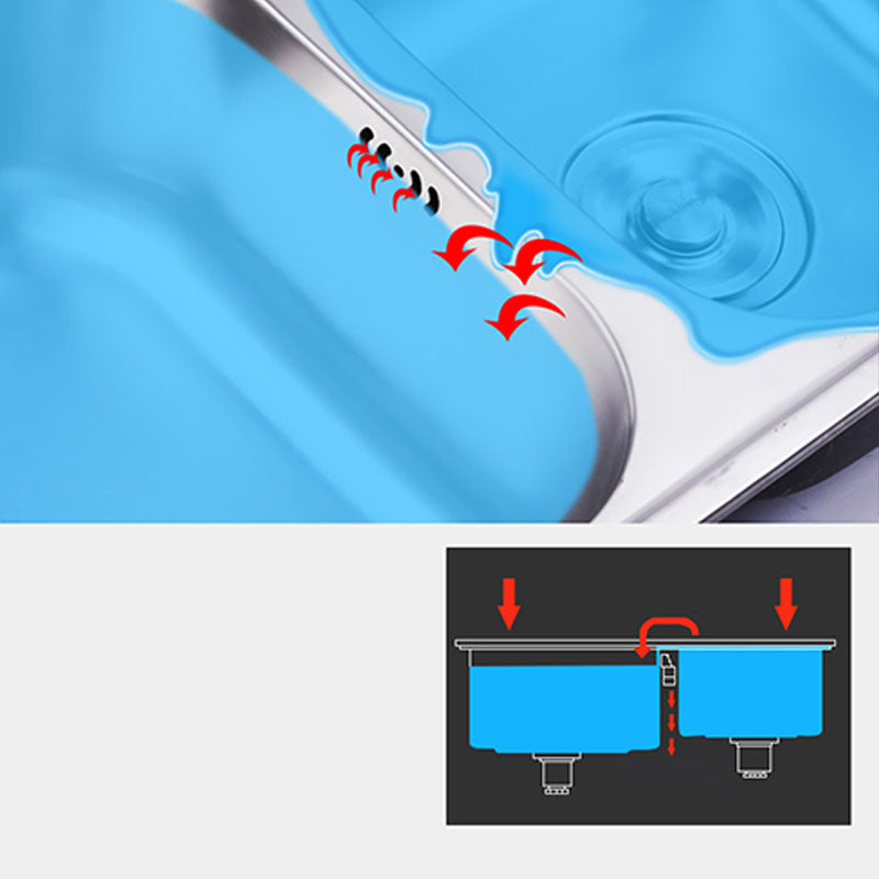 Classic Style Kitchen Sink Stainless Steel Kitchen Sink with Drainage Hole Kit
