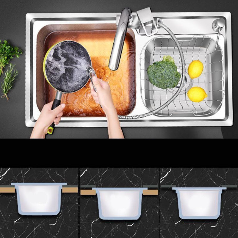 Classic Style Kitchen Sink Stainless Steel Kitchen Sink with Drainage Hole Kit