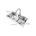 Classic Style Kitchen Sink Stainless Steel Kitchen Sink with Drainage Hole Kit