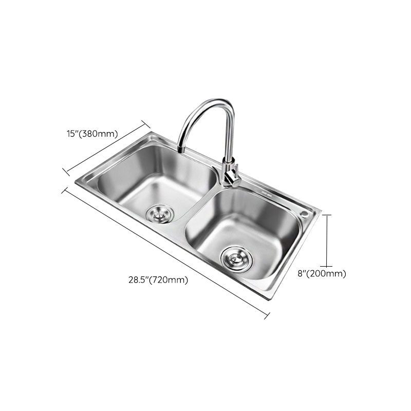 Classic Style Kitchen Sink Stainless Steel Kitchen Sink with Drainage Hole Kit