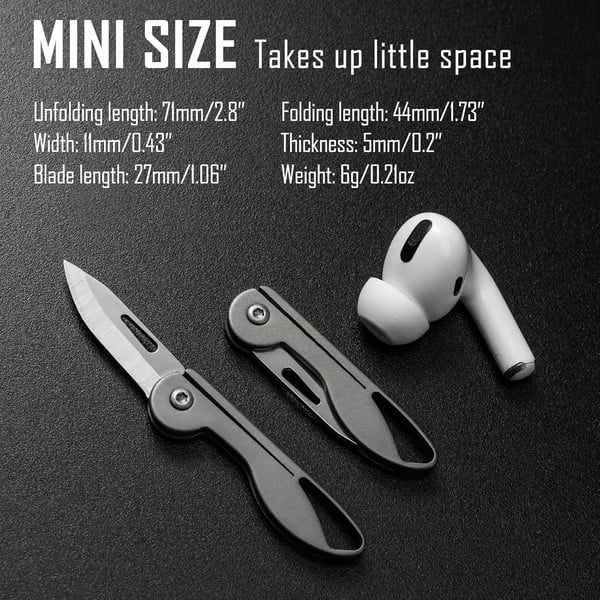 Folding Pocket Knife with 7Cr17MoV Steel Blade, 6 g