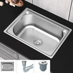 Modern Workstation Sink Stainless Steel Drain Arrangement and Faucet Kitchen Sink