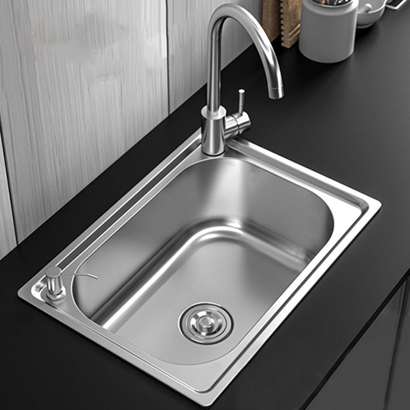 Modern Workstation Sink Stainless Steel Drain Arrangement and Faucet Kitchen Sink