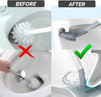 Toilet Brush with Silicone Head and Holder