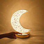 Half Moon Crystal Lamp