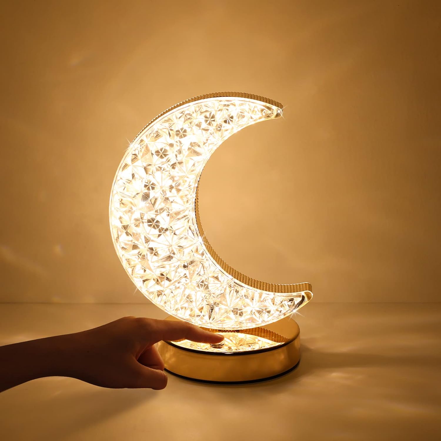 Half Moon Crystal Lamp