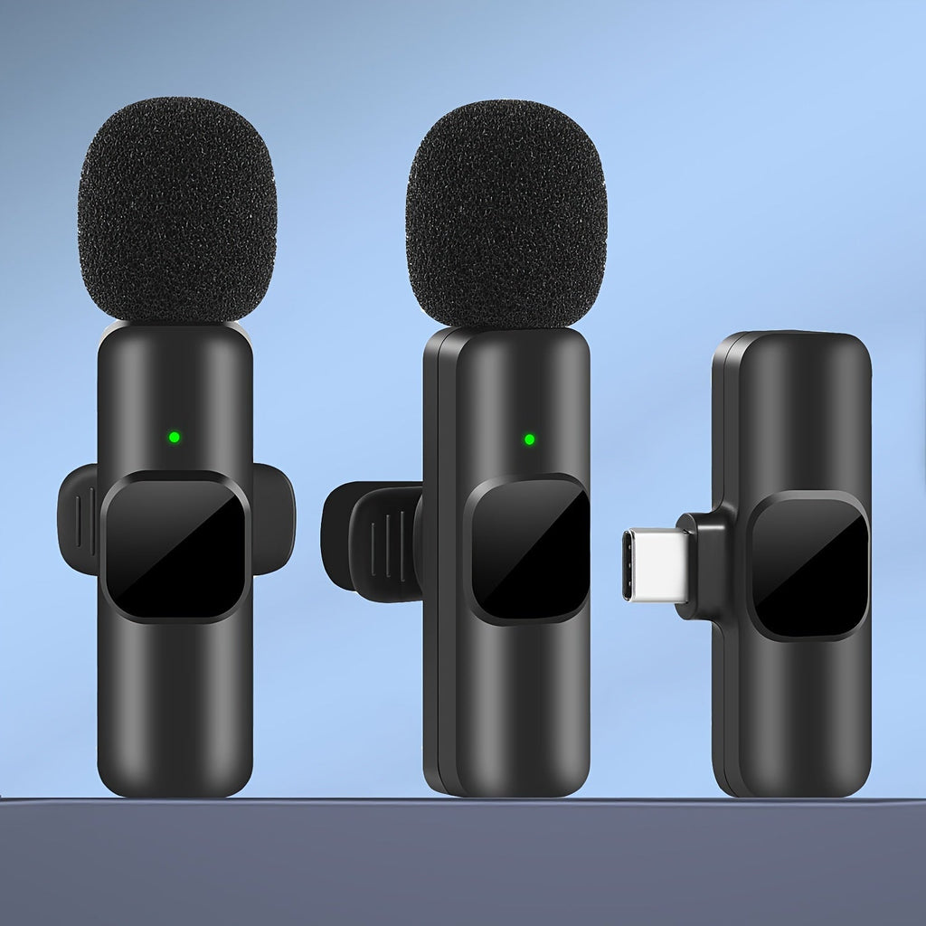 Wireless Lavalier Microphone for Video Recordings and Livestreaming – Compact Design with High Sound Quality and USB-C Connection