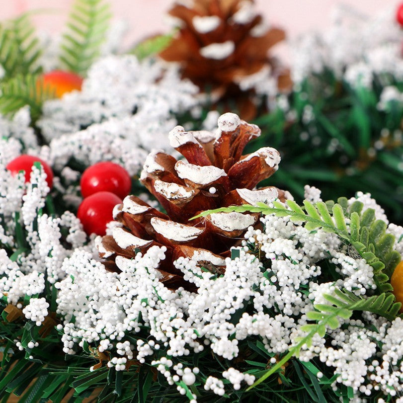Christmas Flocked Wreath Decoration 20CM, 30CM, 40CM
