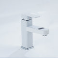 Contemporary sink faucet Digital display Monochrome Low arch basin Bathroom sink