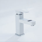 Contemporary sink faucet Digital display Monochrome Low arch basin Bathroom sink