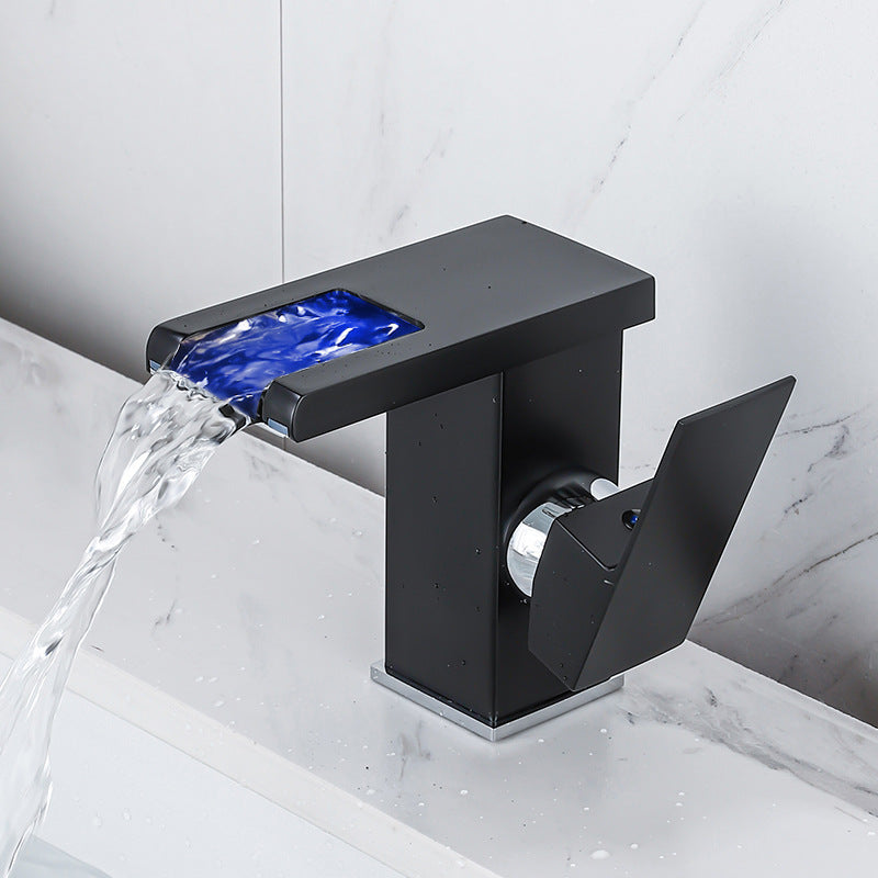 Contemporary Sink Faucet Solid Color Low Arc Bathroom Sink Faucet