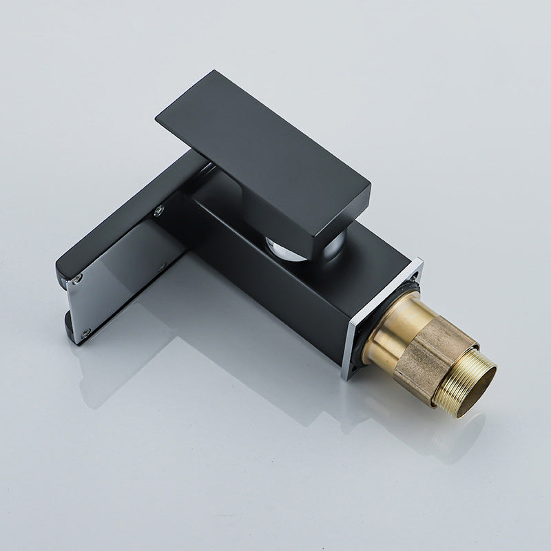 Contemporary Sink Faucet Solid Color Low Arc Bathroom Sink Faucet