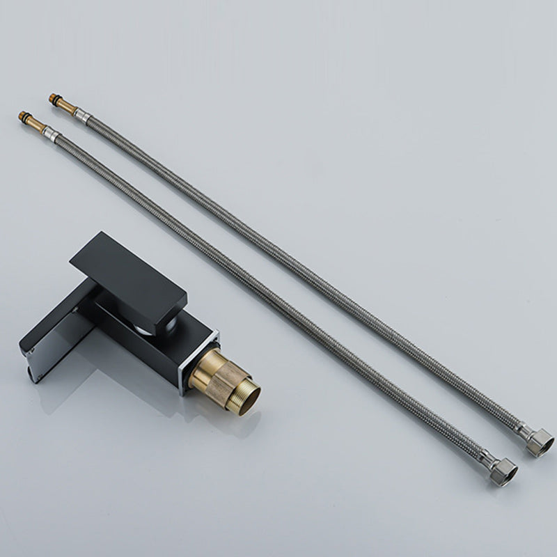 Contemporary Sink Faucet Solid Color Low Arc Bathroom Sink Faucet