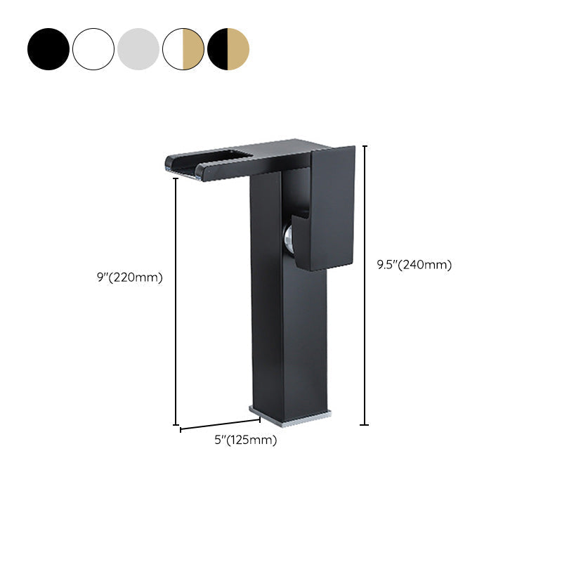 Contemporary Sink Faucet Solid Color Low Arc Bathroom Sink Faucet