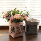 Decorative fabric plant pot with print – Versatile storage pot for plants and decor