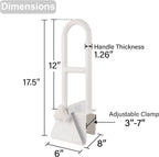 Bathtub grab bar for seniors and disabled persons