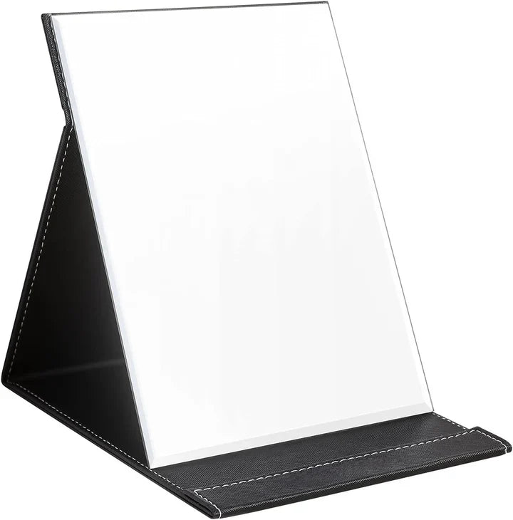 Compact makeup mirror with stand