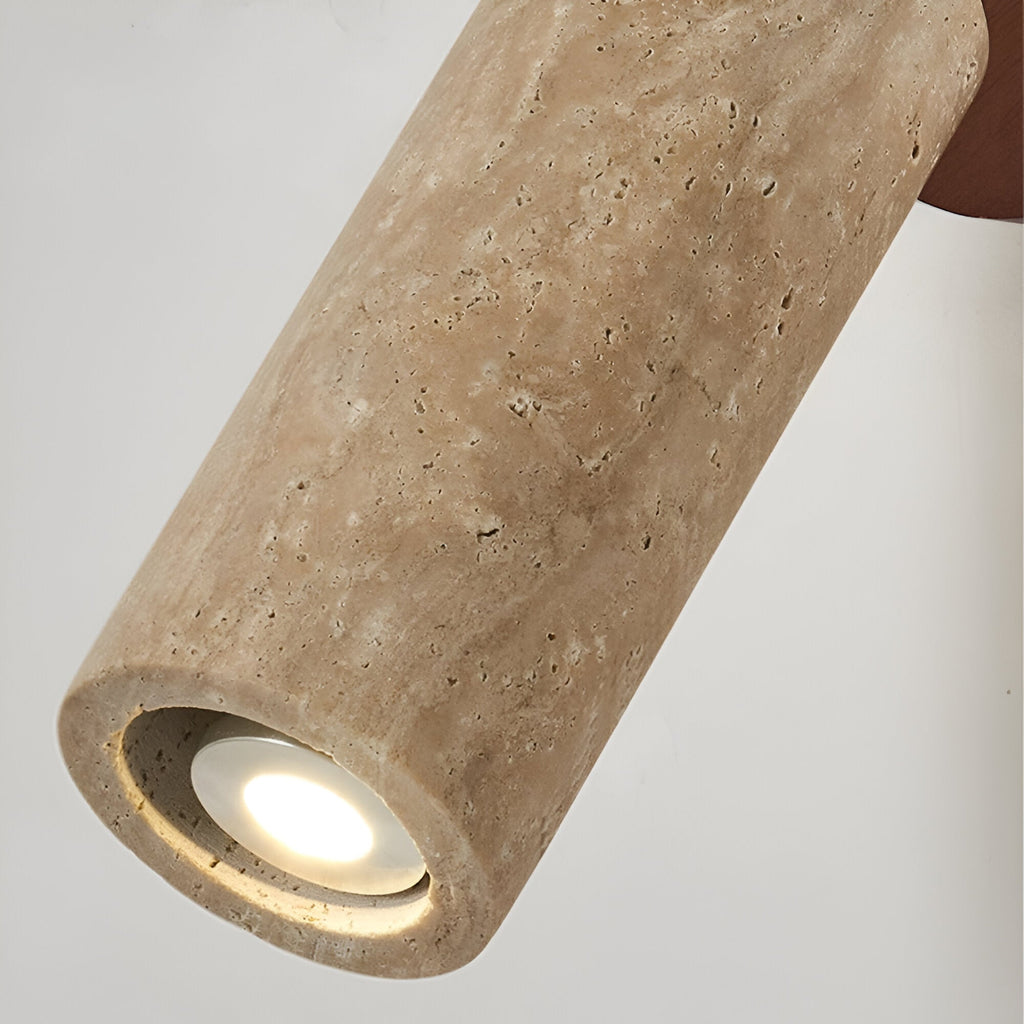 Adjustable Travertine Wood LED Wall Lamp and Ceiling Lamp