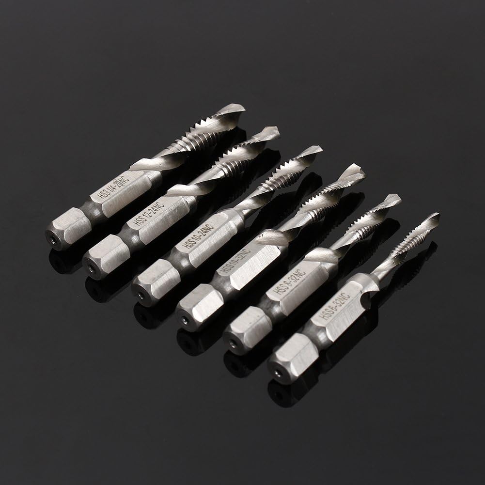 Screwdriver, 6.35 mm (1/4") screw plug, 6 pieces wrench