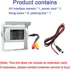 Truck Backup Camera 12V/24V with 18 LED IR Night Vision IP68