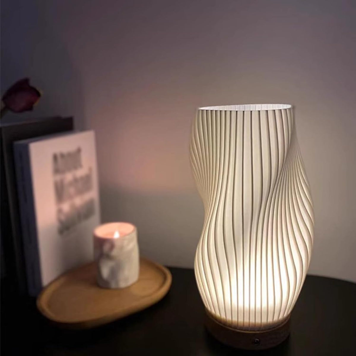 WaveGlow Dual Shade USB Table Lamp