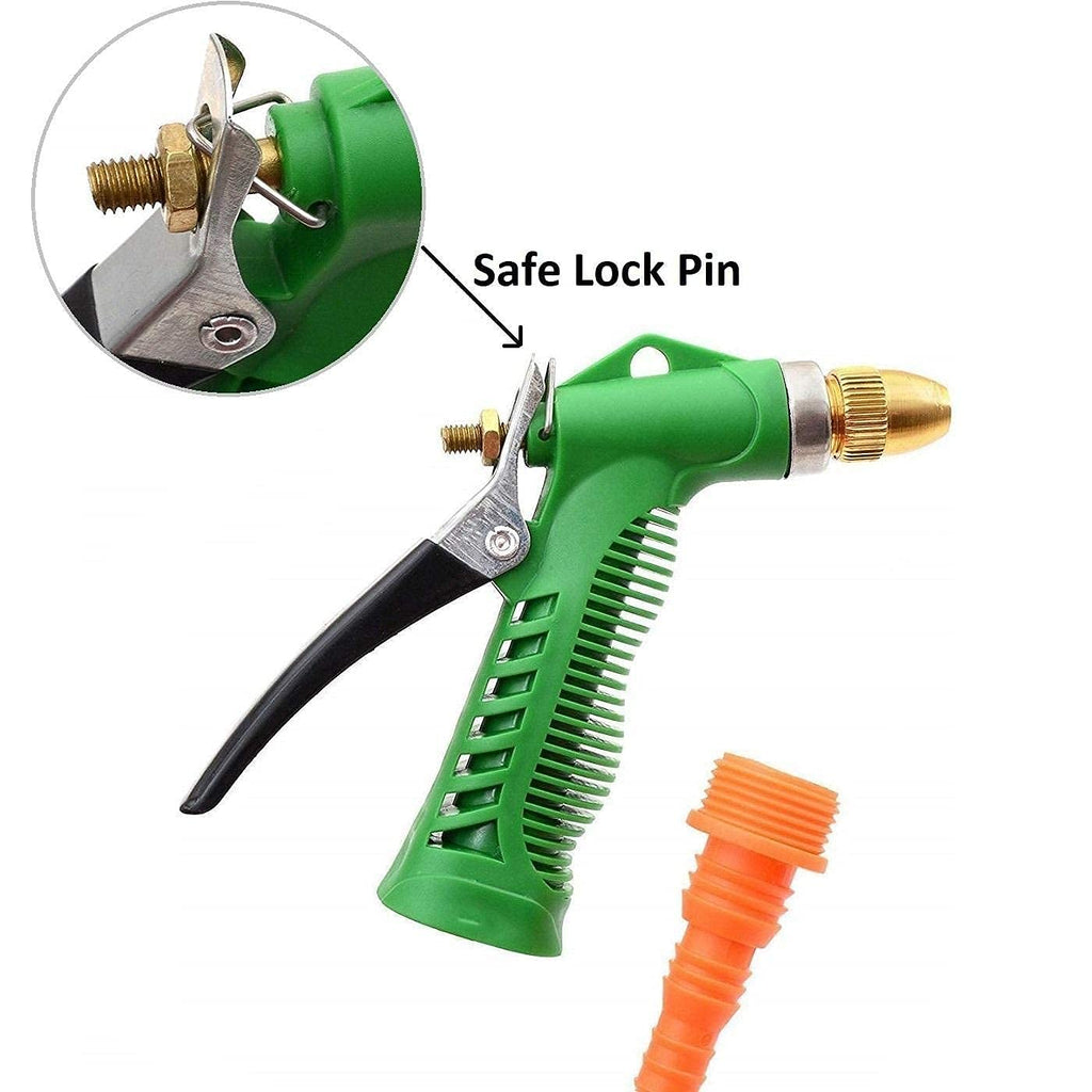 Adjustable high-pressure garden hose nozzle with copper head
