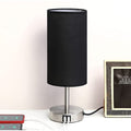 Lamp with USB connection Touch-Control Table Lamp for Bedroom Wood 3-stage dimmable Bedside Lamp with Round Linen Fabric Shade for Living Room, Student Dorm, Home Office