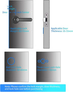 Smart Fingerprint Door Lever Lock with Key Access & 30 User Capacity – Nivora
