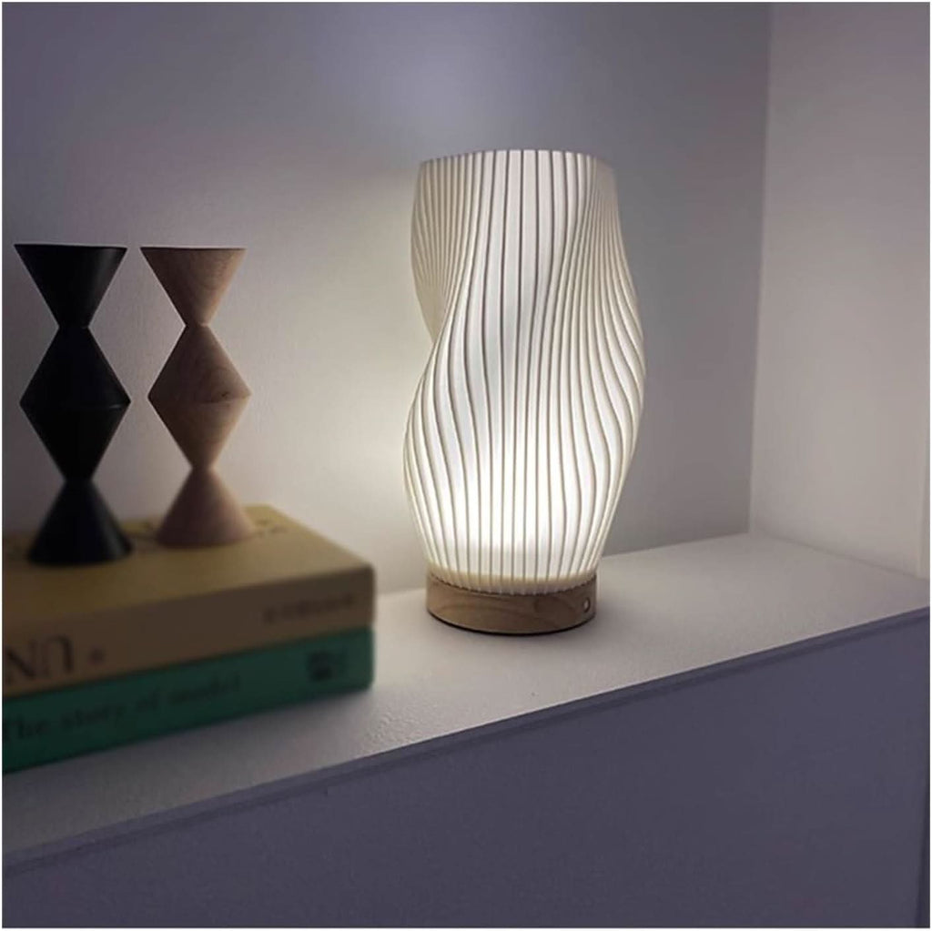 Wavecrest Lamp – Sleek USB-Powered Dimmable Table Lamp