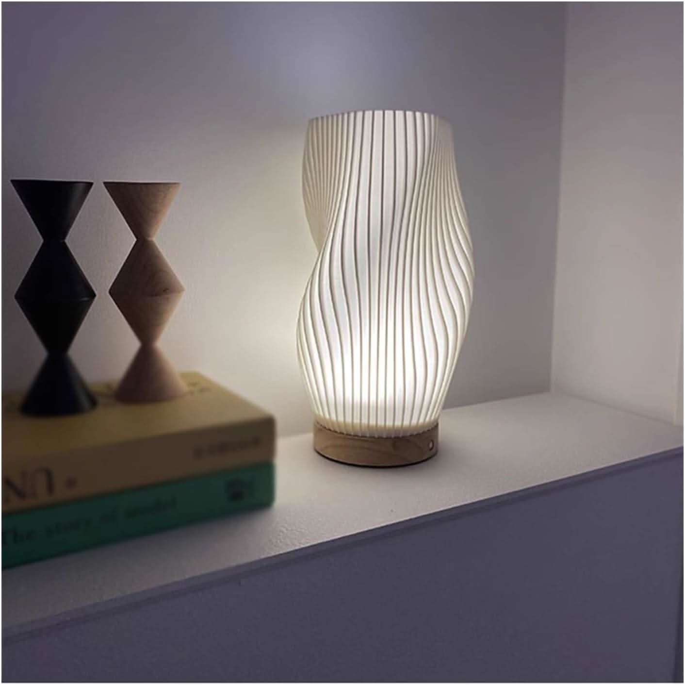 Wavecrest Lamp – Sleek USB-Powered Dimmable Table Lamp