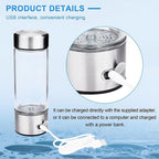 Hydrogen Water Bottle | Portable Rechargeable BPA-Free Alkaline Water