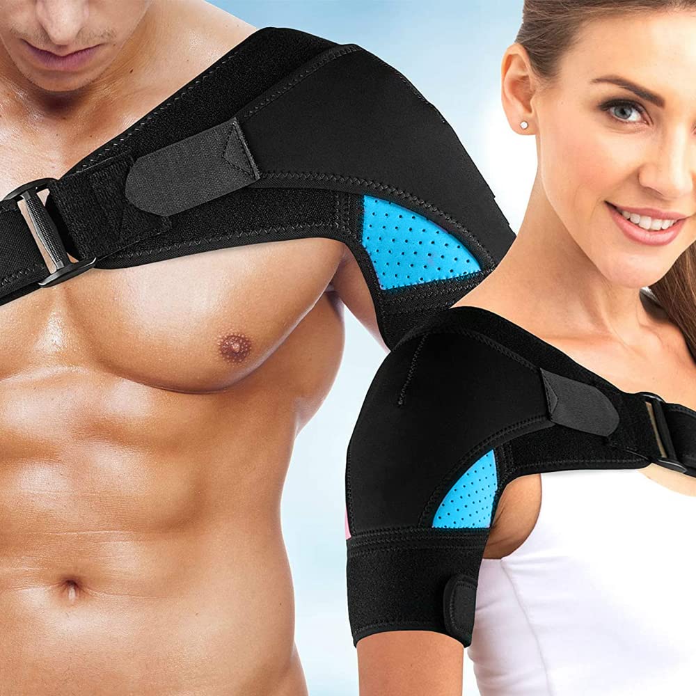 Shoulder orthosis with compression pad