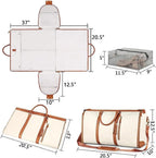 Large-Capacity Foldable Women's Garment Travel Bag with Hanging Suit Compartment