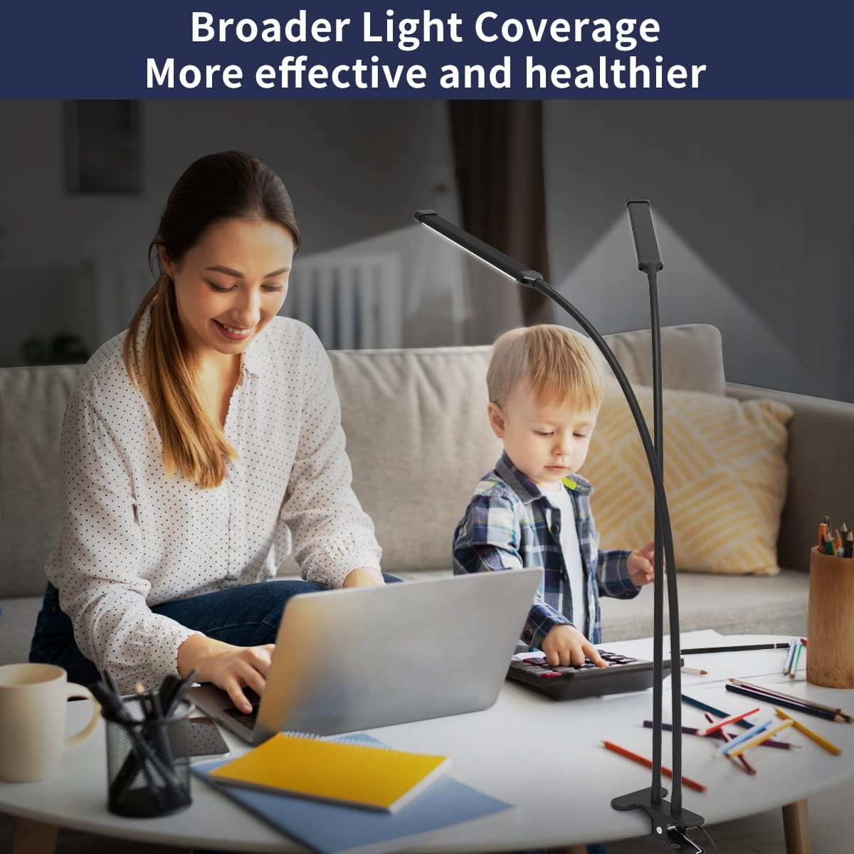 77 LED Desk Clamp Lamp with 70cm Flexible Gooseneck – Ravien