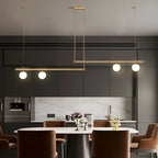 Nordic Glass Linear Luxury Pendant Lamp