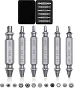 Universal Screw Extractor Set with Dual-Ended Bits
