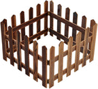 Decorative wooden garden fence for flower beds and outdoor areas