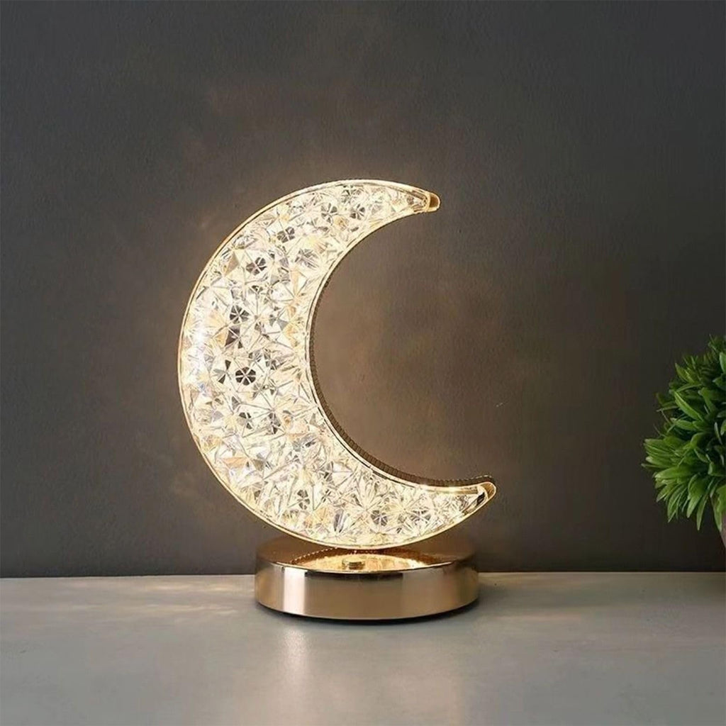 Half Moon Crystal Lamp