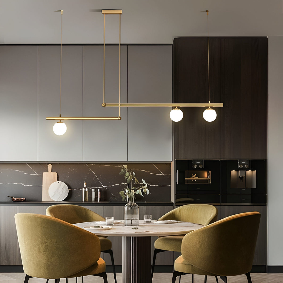 Nordic Glass Linear Luxury Pendant Lamp