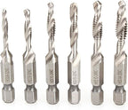 Screwdriver, 6.35 mm (1/4") screw plug, 6 pieces wrench