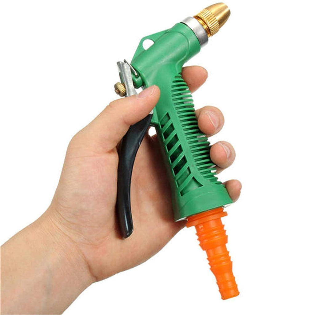 Adjustable high-pressure garden hose nozzle with copper head